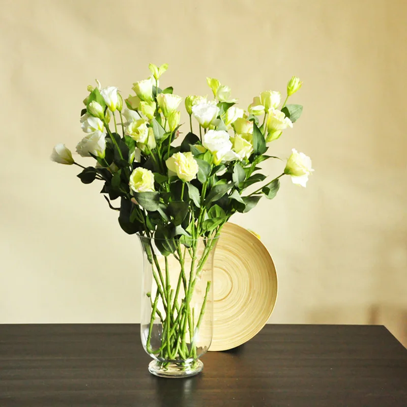 3 Šakutės Eustoma Gėlių Vestuvių Nuotaka Namų Dekoro Dirbtinės Gėlės Šilko Gėlės Nuotrauka 2