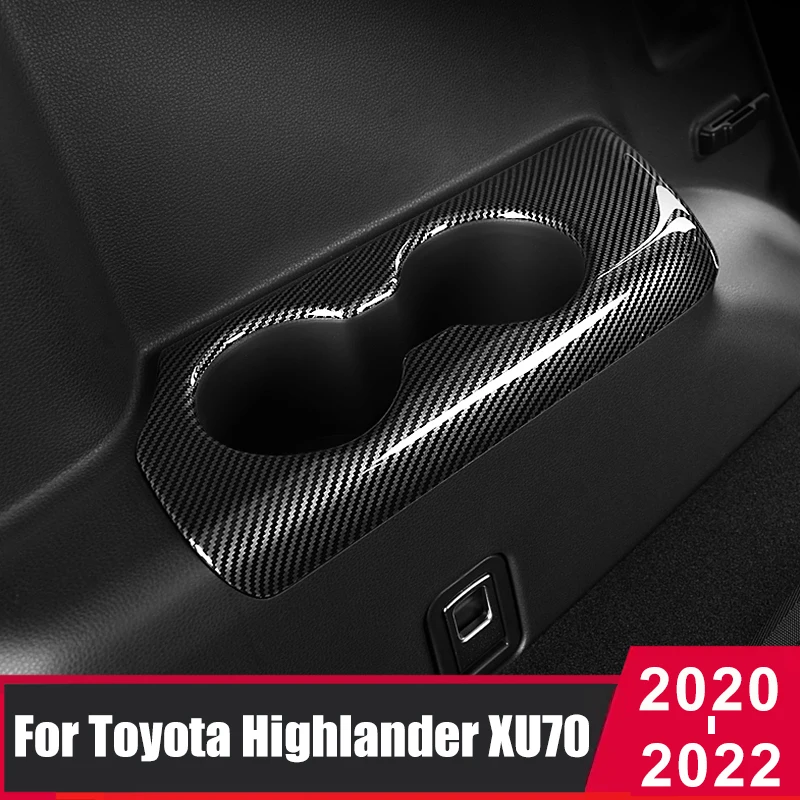 ABS Trys Eilės Automobilių Vidinės Pusės Durų Rankena Vandens Puodelį Rėmo Dangtis Lipdukas Toyota Highlander Kluger XU70 2020 2021 2022 2023 Nuotrauka 1