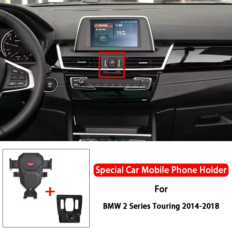 Automobilių Mobiliojo Telefono Laikiklį, Pritvirtinkite Paramos prietaisų Skydelio Laikiklis mobiliųjų Telefonų Turėtojas Reikmenys BMW 2 Serijos Touring Edition-2018 m. Nuotrauka 4
