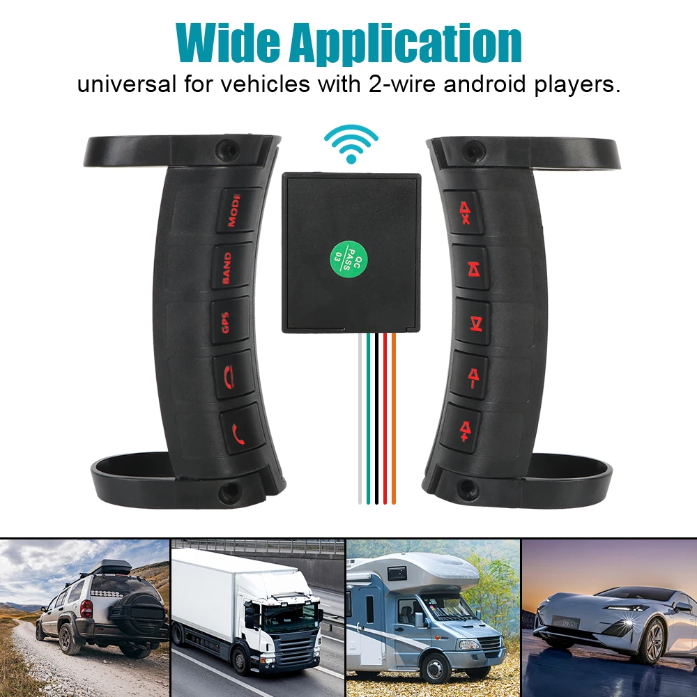 Automobilių Radijo DVD GPS Andriod Žaidėjas Universal 10 Klavišus LED Backlight Belaidžio Valdymo Mygtukus 