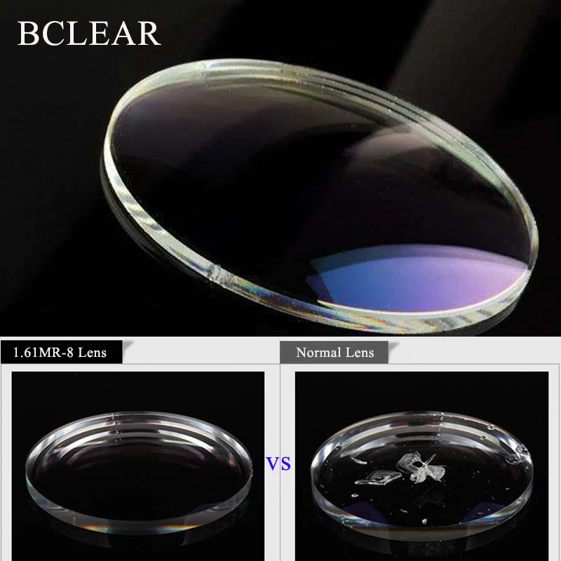 BCLEAR 1.60 Indeksas Asferiniai, skaidraus Lęšio MR-8 Super Sunku Optinių Akinių Receptą Lęšius Stipriu Anti Reflective už Taškus Nuotrauka 4