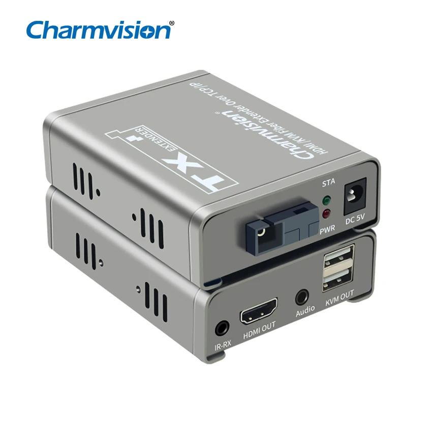 Charmvision EVO-1UH 20Km Pluošto HDMI KVM Extender 4K 1080P SC FC HD Vieną Optinio RX 3.5 mm Audio Video Atskyrimo USB K/M Konvertuoti Nuotrauka 1