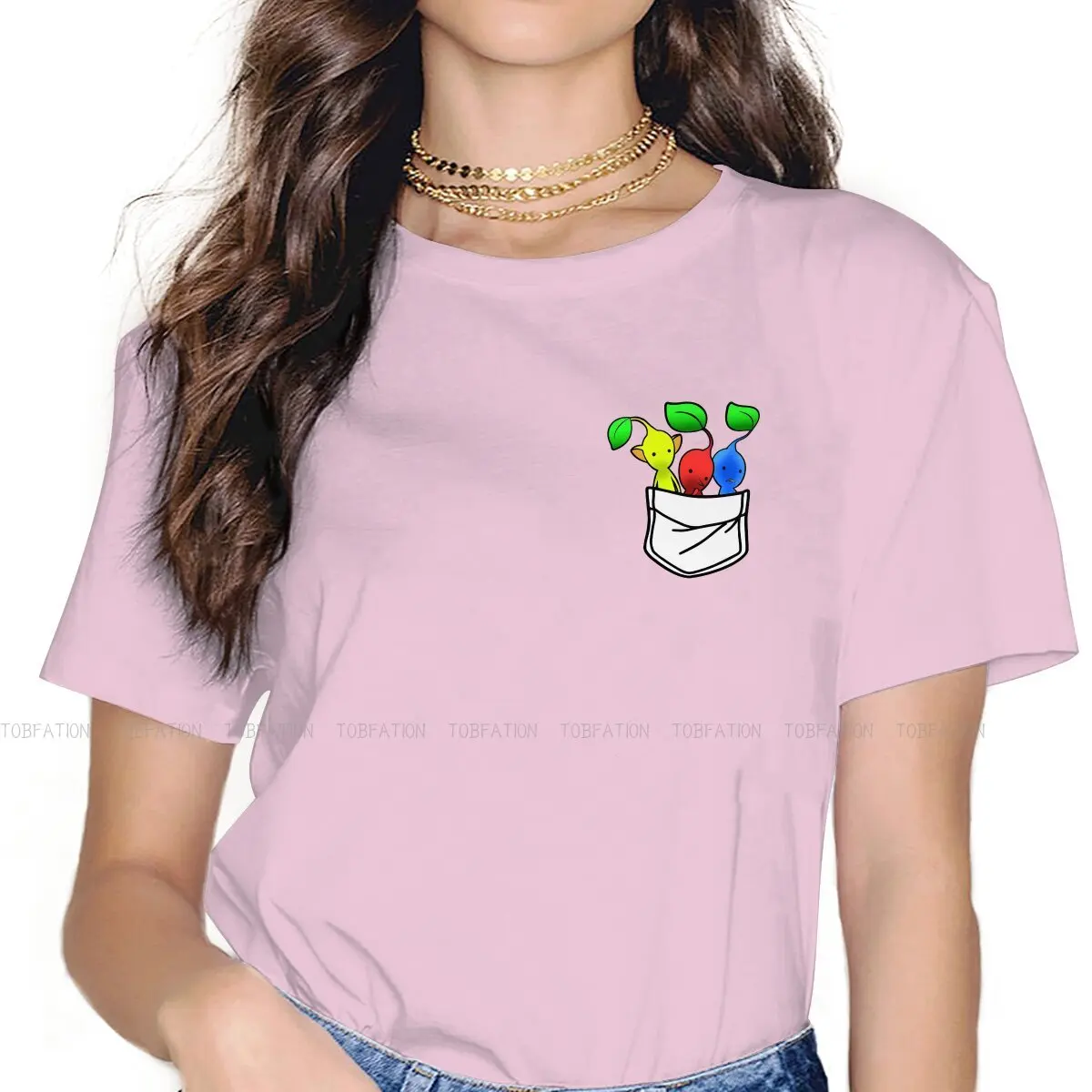 Custom Jūsų Kišenėje Moterų Tshirts Pikmin Elektroniniai Žaidimai Estetinės Derliaus Moterų Drabužiai Laisvi Medvilnės Grafinis Viršūnės Nuotrauka 5