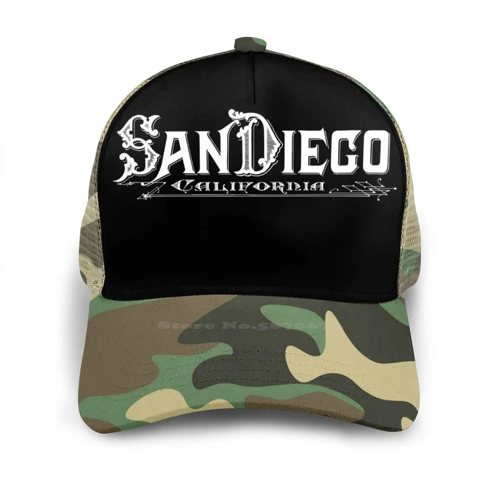 Derliaus San Diego Ca Hip-Hop Mados Bžūp Sporto Kreivų Akių Skrybėlę San Diego Kalifornijos Los Andželo 