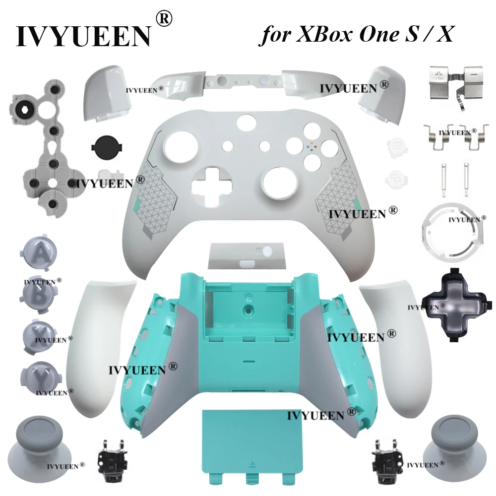 IVYUEEN Xbox One X S Valdytojas Sporto Balta Pakeitimo Būsto Shell Atveju Faceplate Padengti Mygtukai Mod Kit Specialusis Leidimas Nuotrauka 3