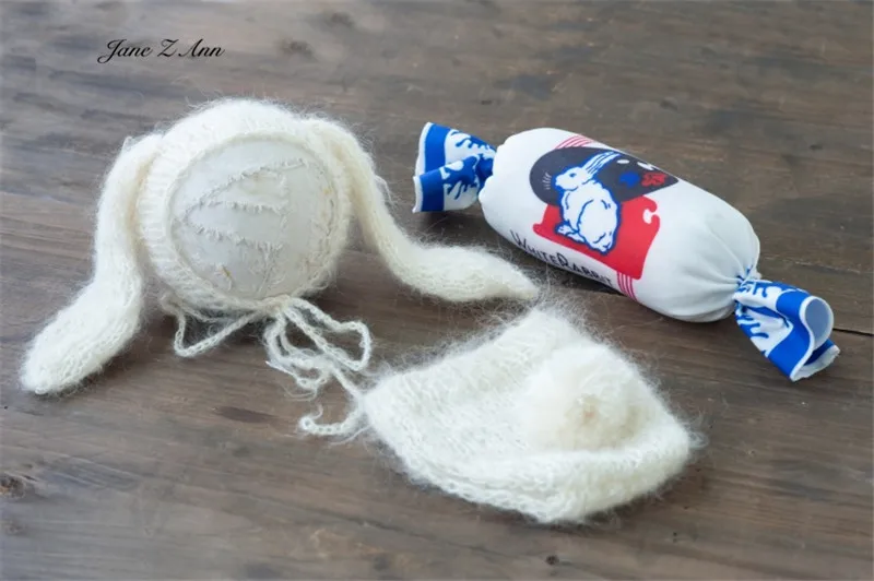 Mielas white rabbit saldainiu mielas formos pagalvė naujagimiams pilnatis vaikas pildymo pagalbiniai fotografijos rekvizitai pagalvė Nuotrauka 1