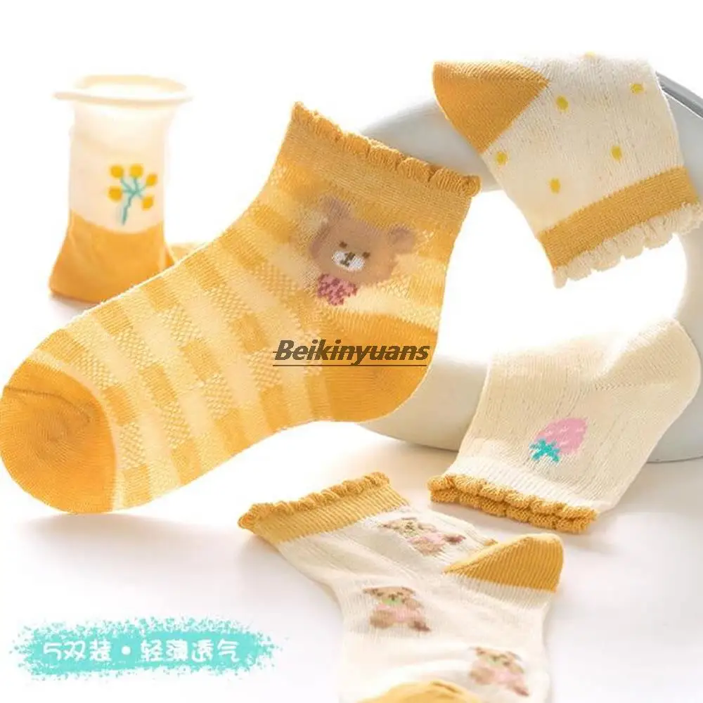 Nauja vaikų kojinės pavasario ir vasaros tinklelio Sen bear kūdikiui kojinės 1-12 metų amžiaus gali nešioti didelių vaikų medvilnės kojinių Nuotrauka 3