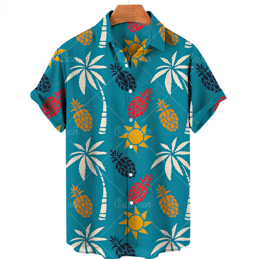 Negabaritinių Vyrų Havajų Marškinėliai Kokoso Medžio 3D Spausdinimo Marškinėliai Plius Dydis Atsitiktinis Paplūdimio Marškinėliai 5XL Nuotrauka 1