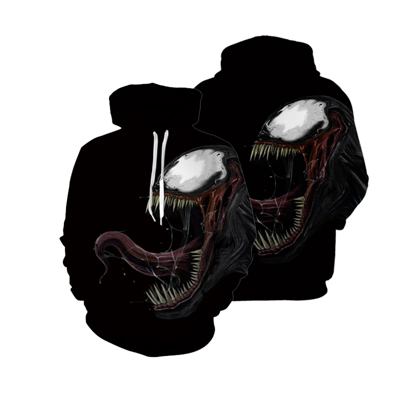 Pavasarį ir Rudenį Naujų Nuodai Hoodie Vyrų Mados Atsitiktinis Megztinis 3D Spausdinimo Laisvas Megztinis, Gatvės, Hip-Hop Harajuku Vyrų Vaikai Nuotrauka 2
