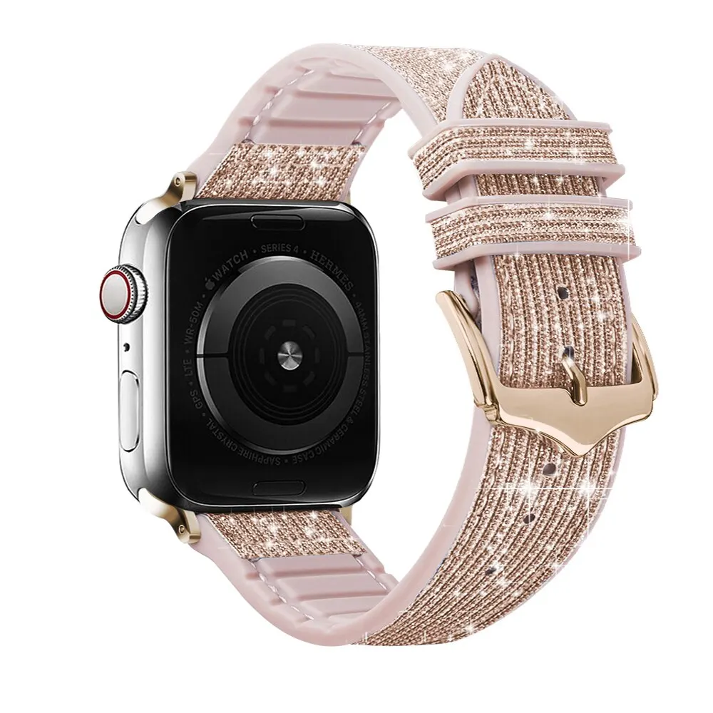 Silikono+Odinis Dirželis, Apple Watch Band 45mm 41mm 44mm 42mm 40mm Moterų Apyrankės Apyrankės Už iWatch UItra 8 7 6 5 4 SE Diržas Nuotrauka 0