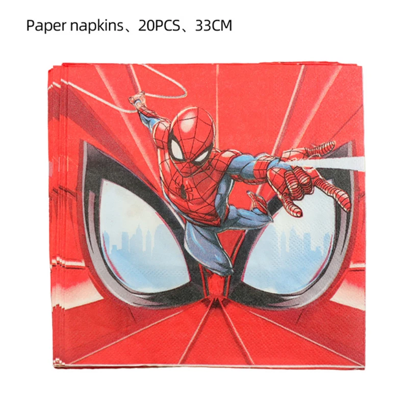 Spiderman, Supermeno Temą Gimtadienio Dekoracijų Rinkinį Popieriaus Taurės Plokštė Vystymo Vėliavos Šiaudų Vaikams Berniukams Gimtadienio Prekes Nuotrauka 3