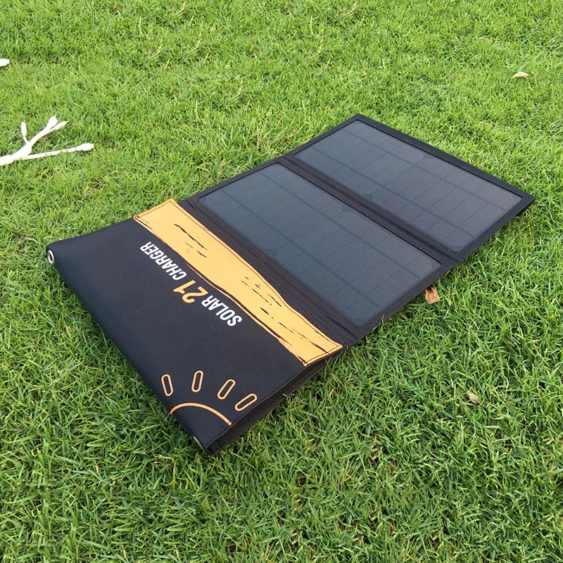 SYZM Saulės Skydelis 21W Mobilusis Telefonas Dual USB Nešiojami Saulės Sulankstomas Įkrovimo Paketą, Avarinis Energijos Banko Nuotrauka 4