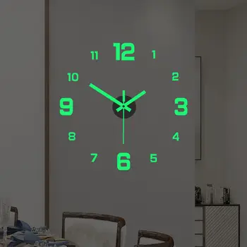 Šviesos Sieninis Laikrodis 3D Akrilo Modernus Dizainas 